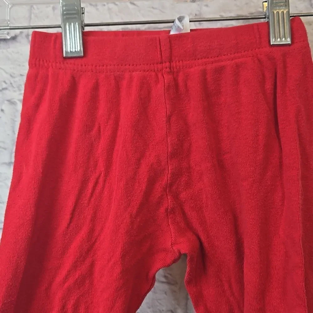 Toddler Little Boys Red Pajama Jogger Pants Casual Kids Bottoms Winter Knit PJs